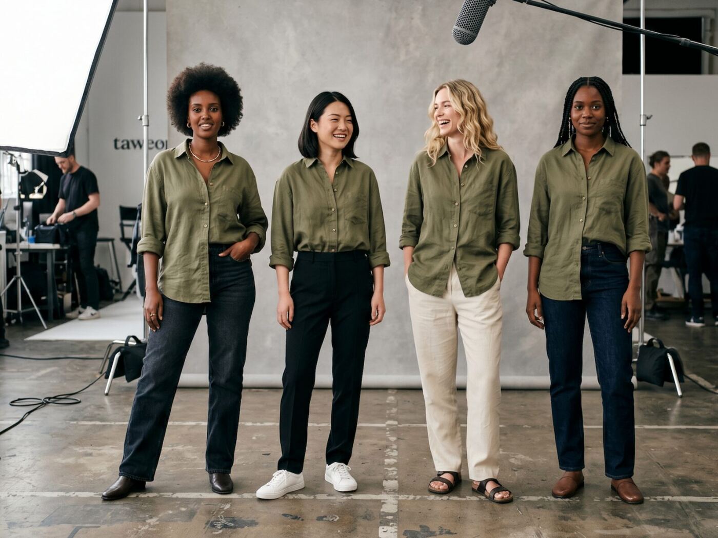 Try-on model shots for every target group.